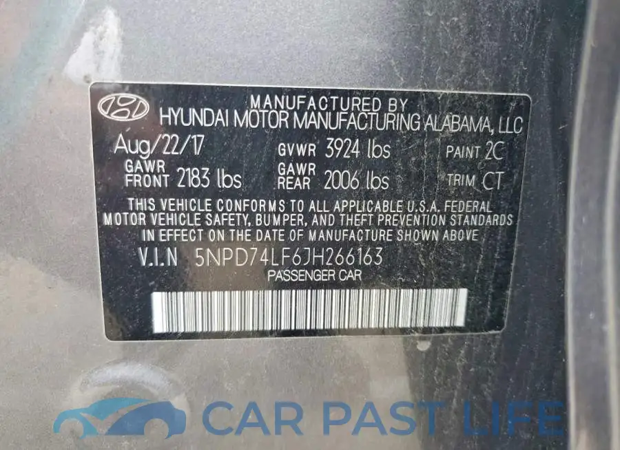 5NPD74LF6JH266163# 12