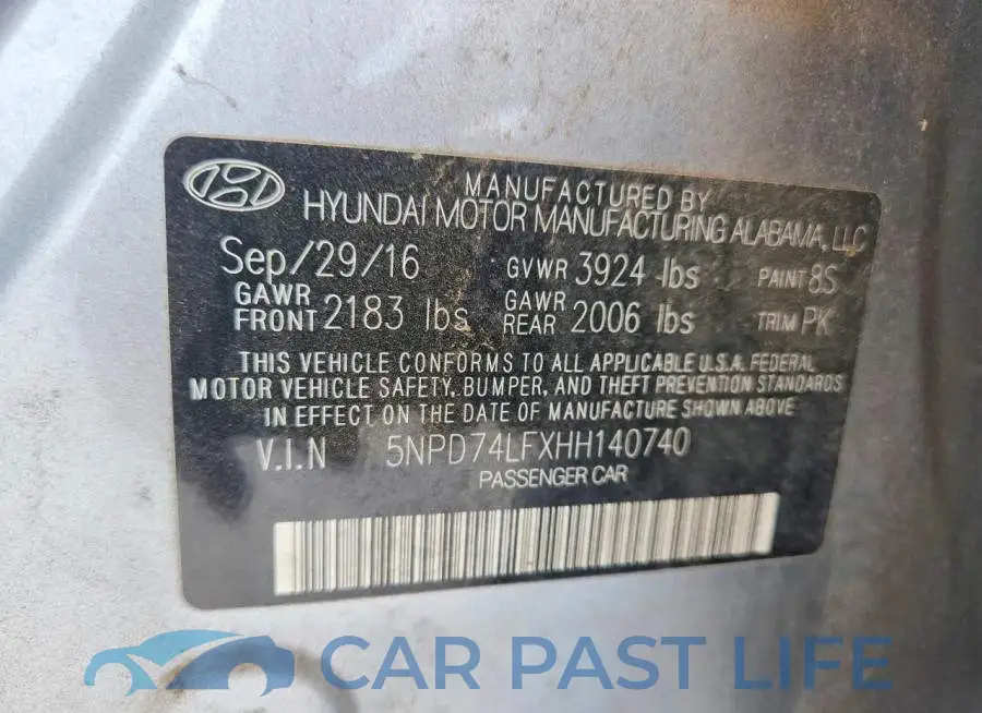 5NPD74LFXHH140740# 13