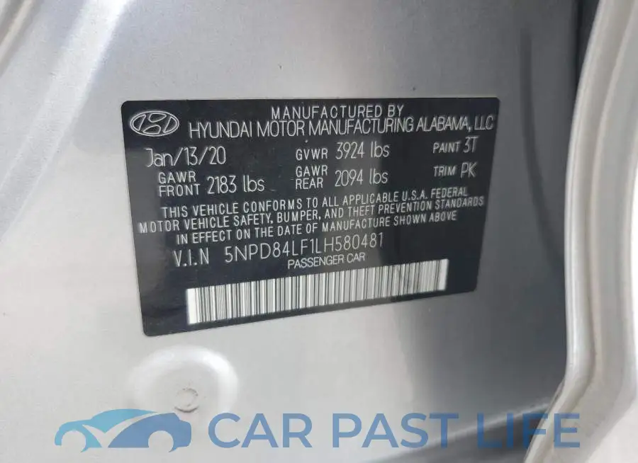 5NPD84LF1LH580481# 12