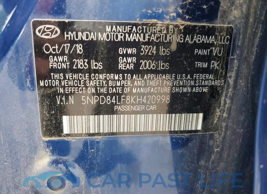 5NPD84LF8KH420998# 13