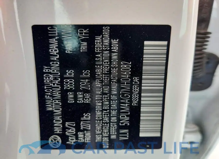 5NPLM4AG7MH046082# 12