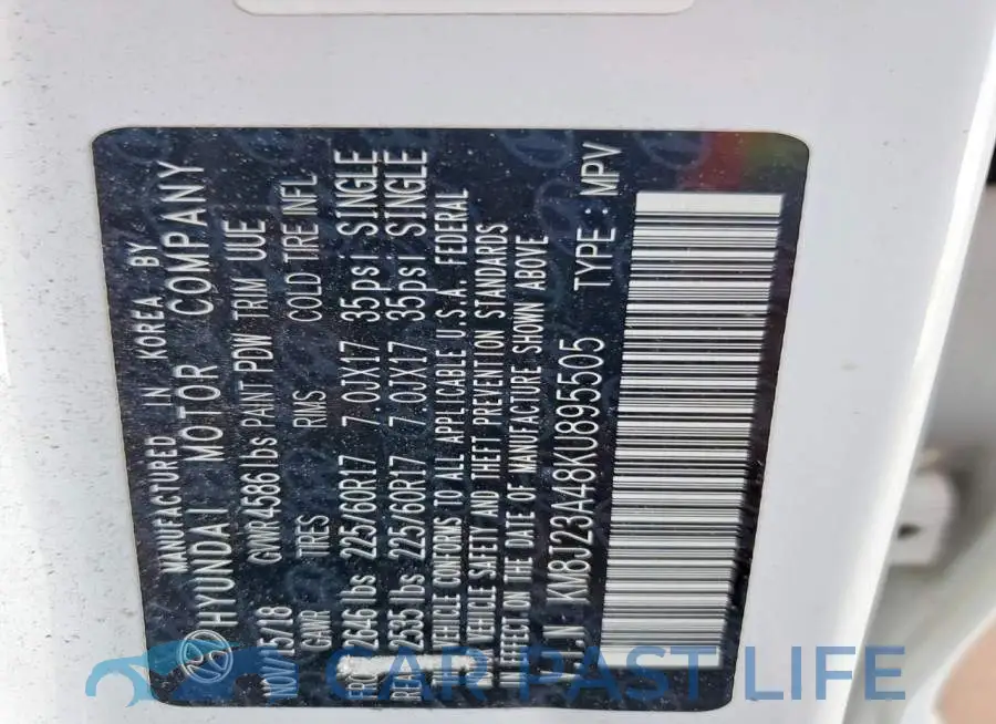 KM8J23A48KU895505# 12
