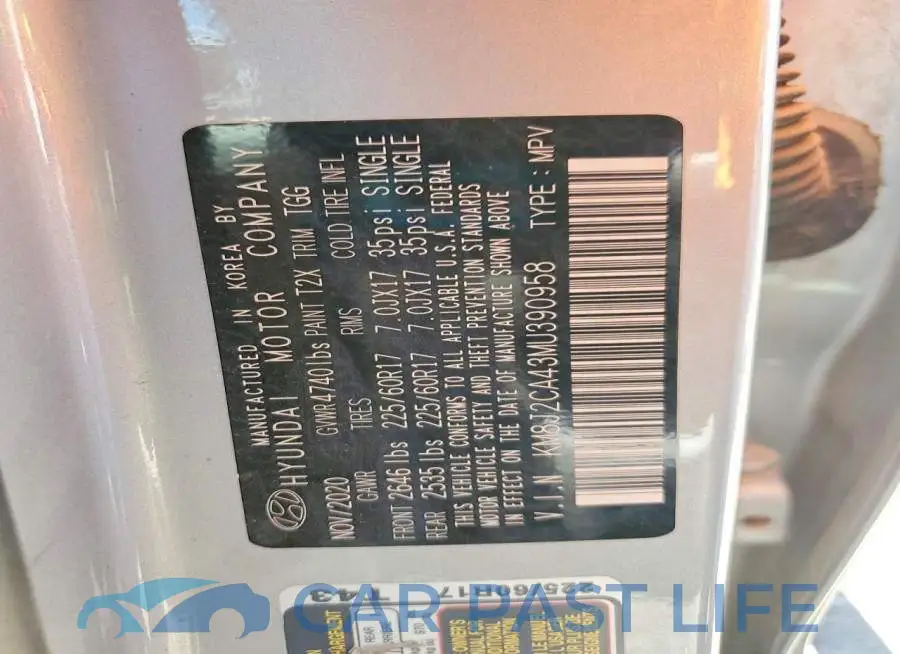 KM8J2CA43MU390958# 13