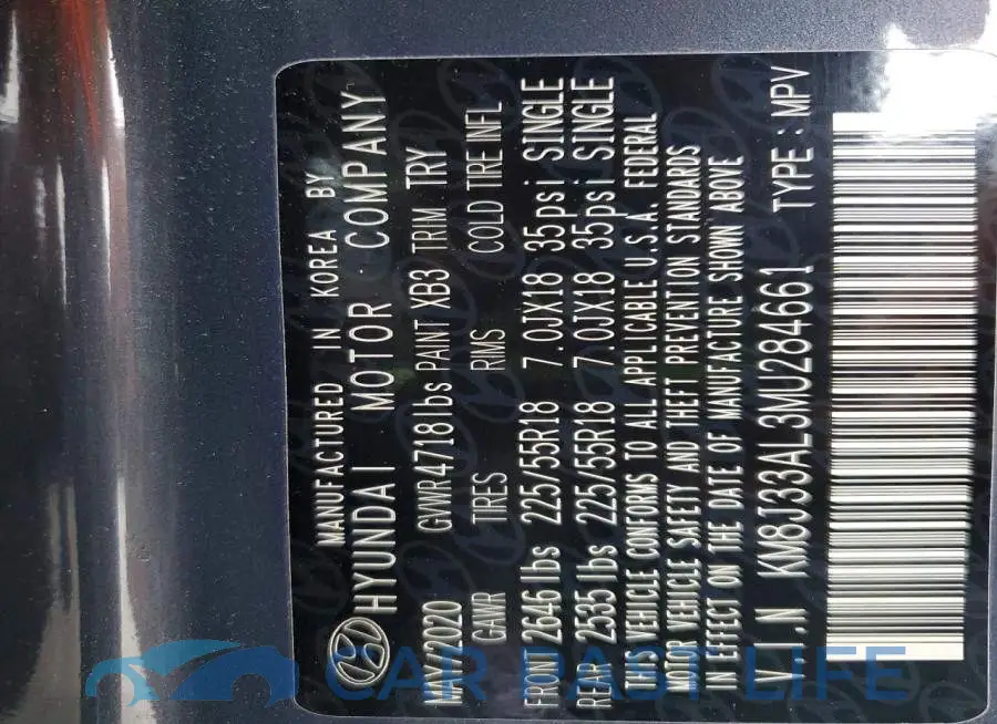 KM8J33AL3MU284661# 13