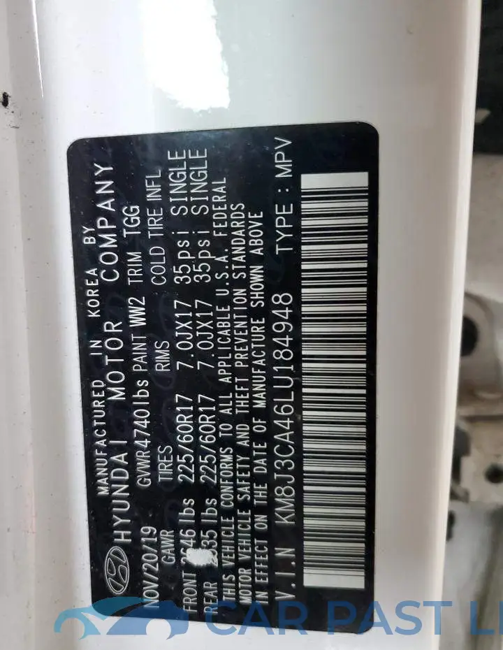 KM8J3CA46LU184948# 13