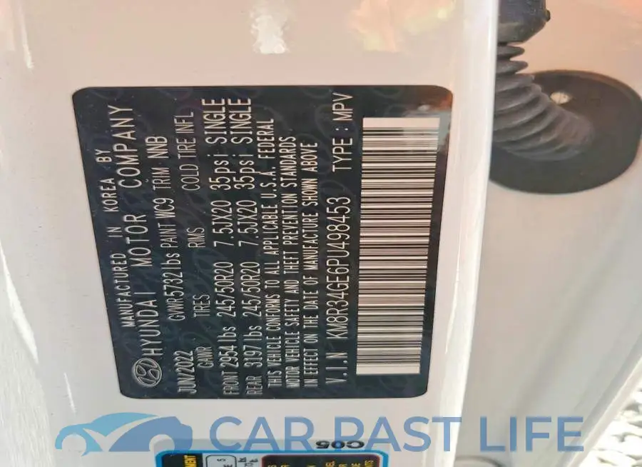 KM8R34GE6PU498453# 12