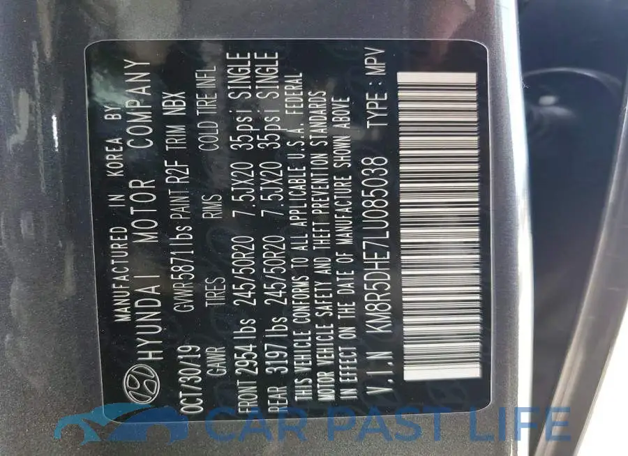 KM8R5DHE7LU085038# 14