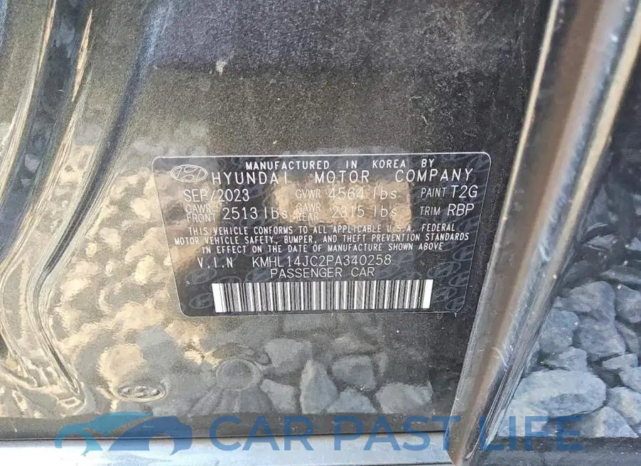 KMHL14JC2PA340258# 12