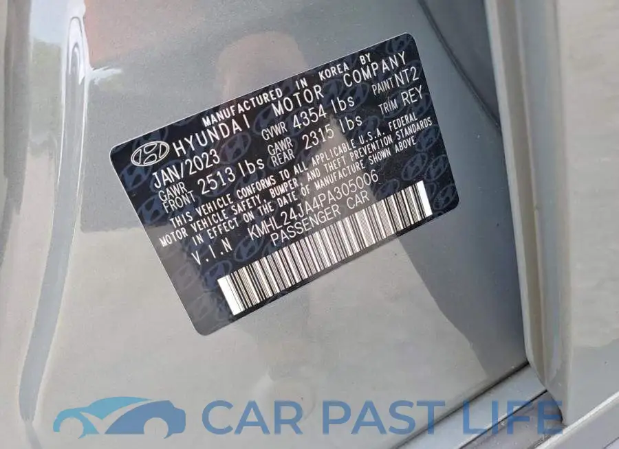 KMHL24JA4PA305006# 12
