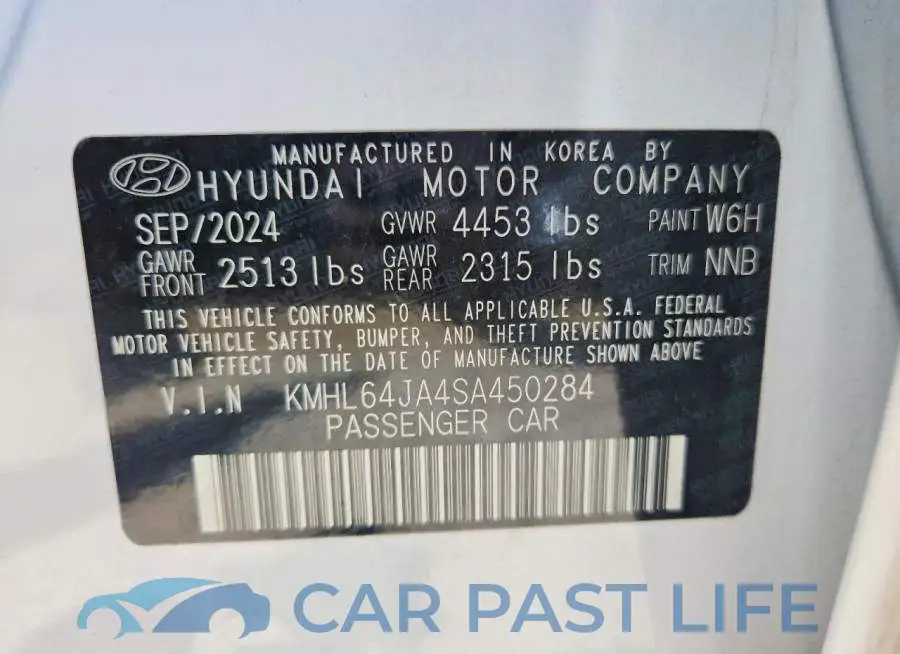 KMHL64JA4SA450284# 12