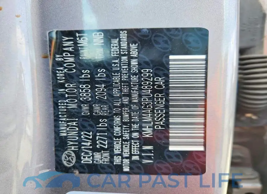KMHLM4AG3PU489299# 13