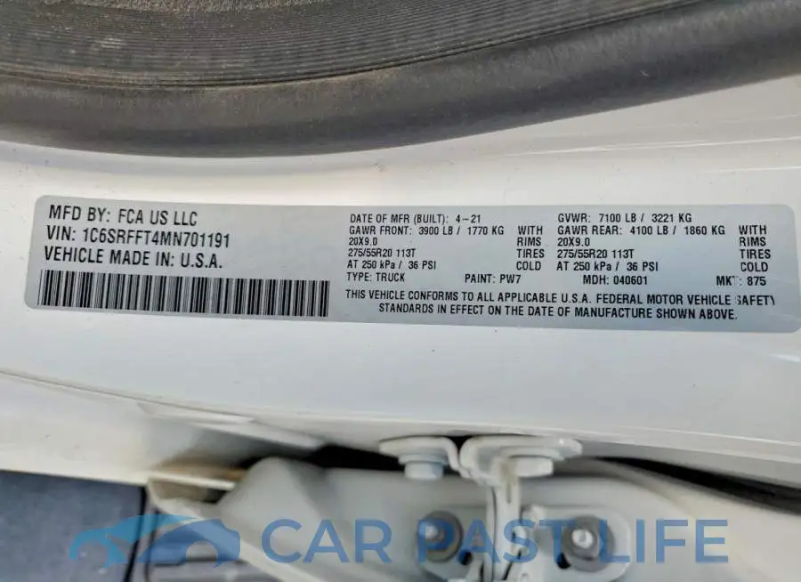 1C6SRFFT4MN701191# 12