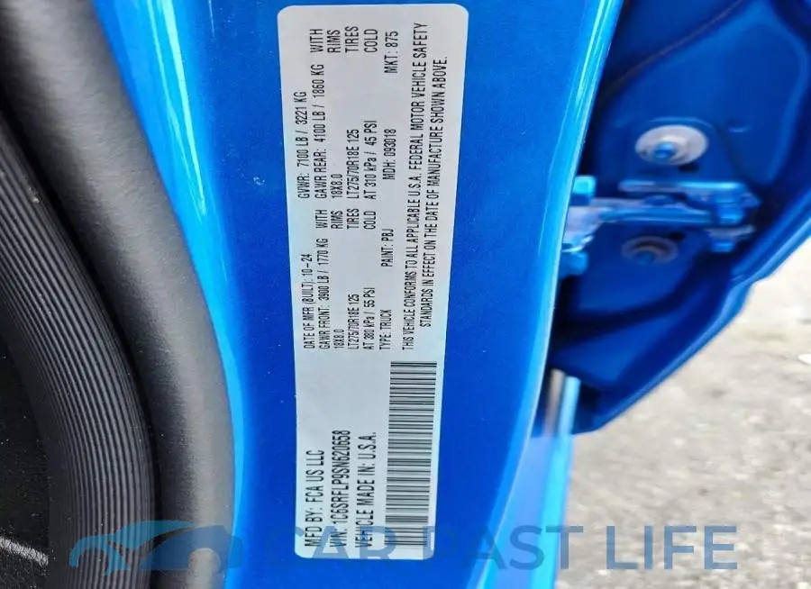 1C6SRFLP9SN620658# 13