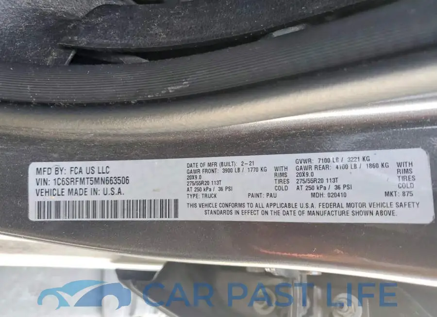 1C6SRFMT5MN663506# 13