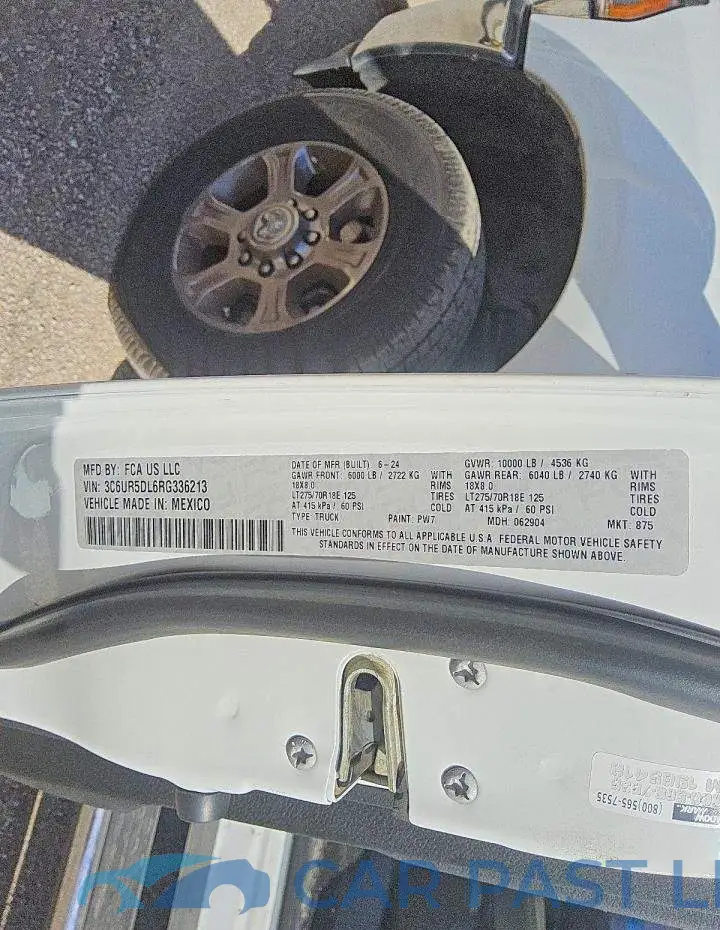 3C6UR5DL6RG336213# 12