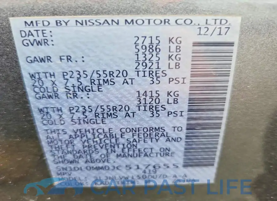 5N1DL0MM0JC517655# 13