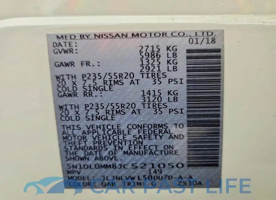 5N1DL0MM8JC521050# 13