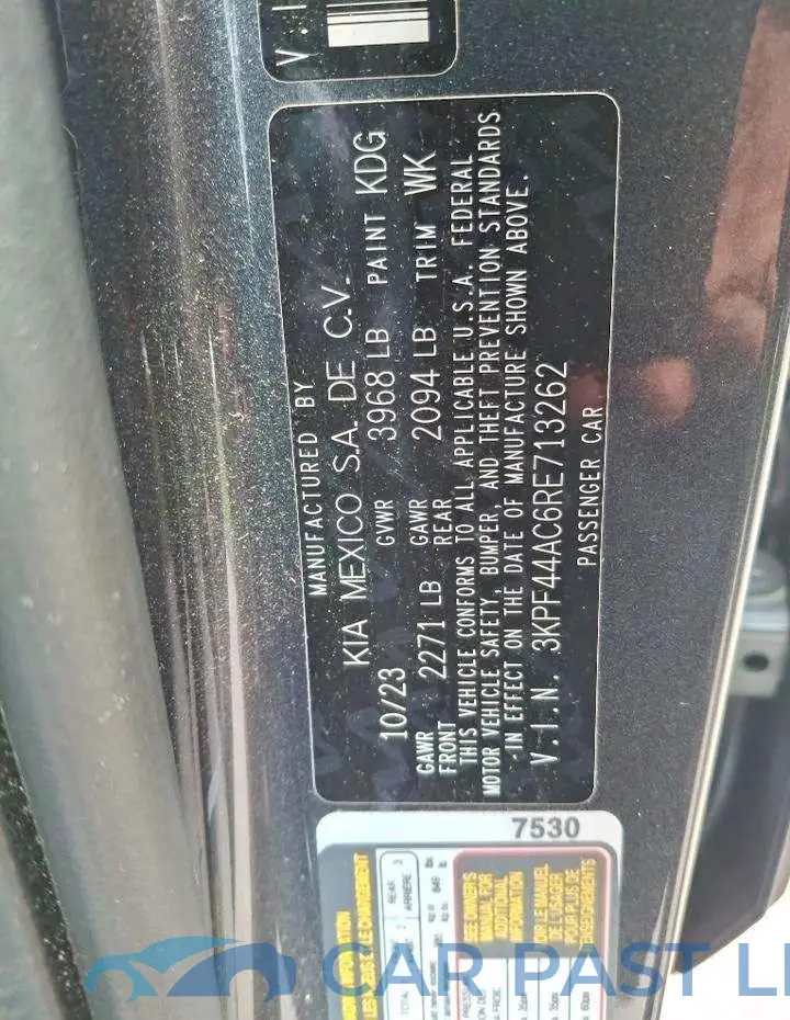 3KPF44AC6RE713262# 13
