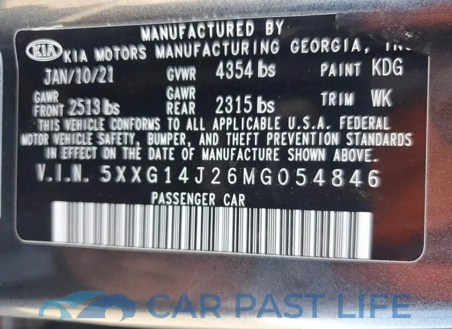 5XXG14J26MG054846# 12