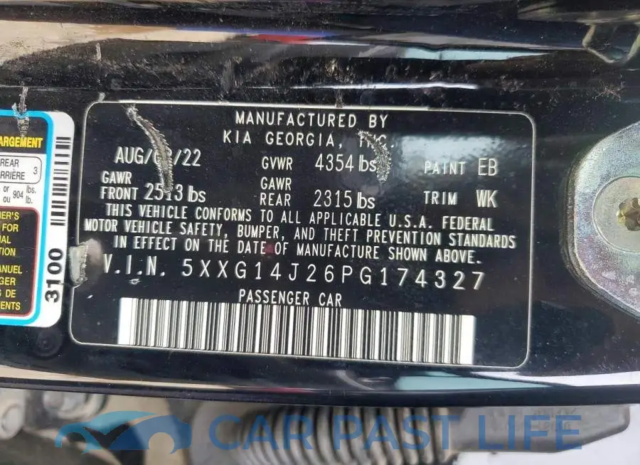 5XXG14J26PG174327# 13