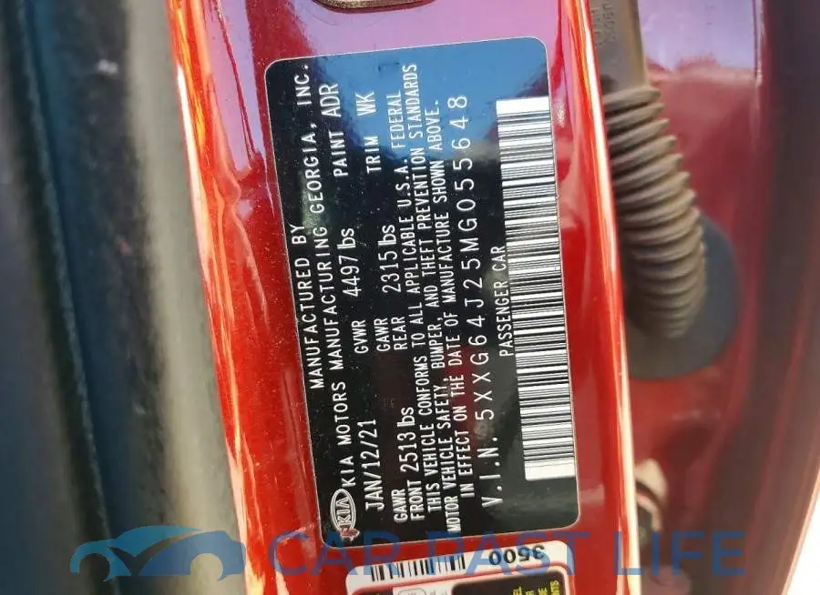 5XXG64J25MG055648# 12