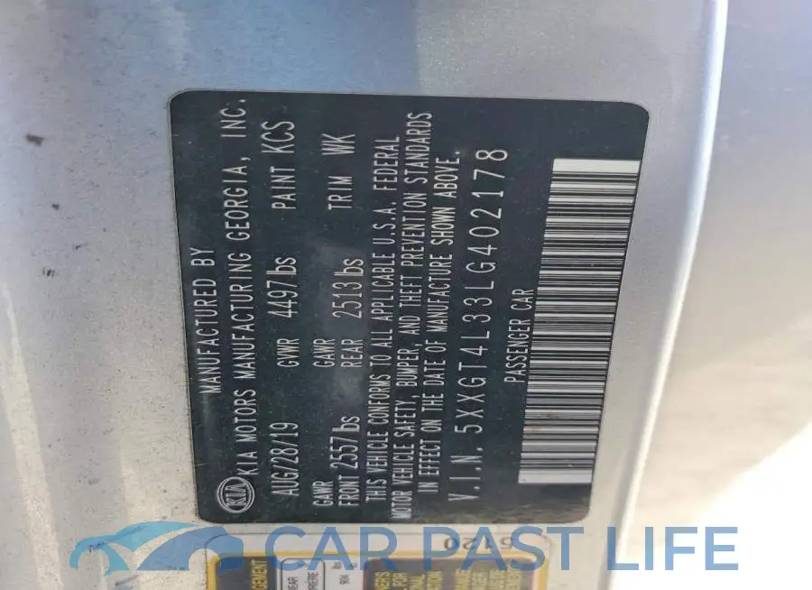 5XXGT4L33LG402178# 13