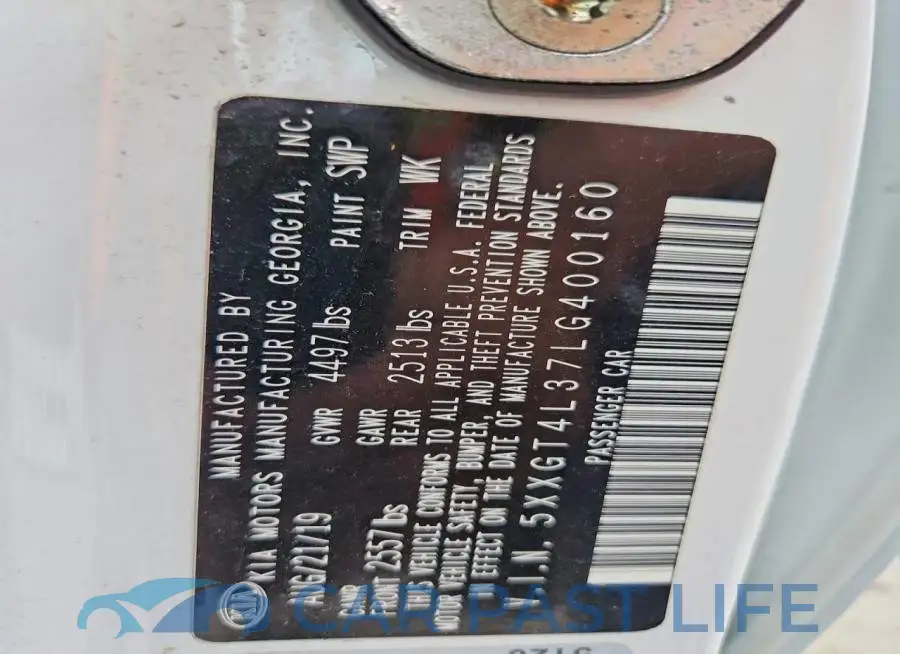 5XXGT4L37LG400160# 13