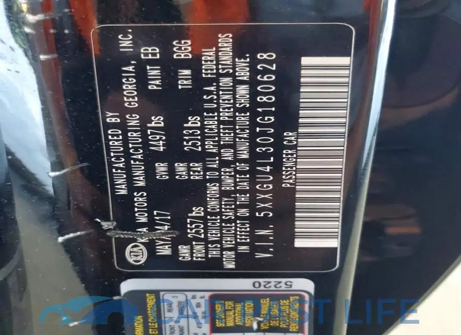 5XXGU4L30JG180628# 13