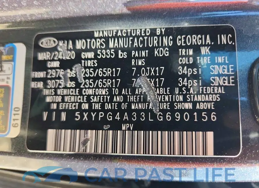 5XYPG4A33LG690156# 12