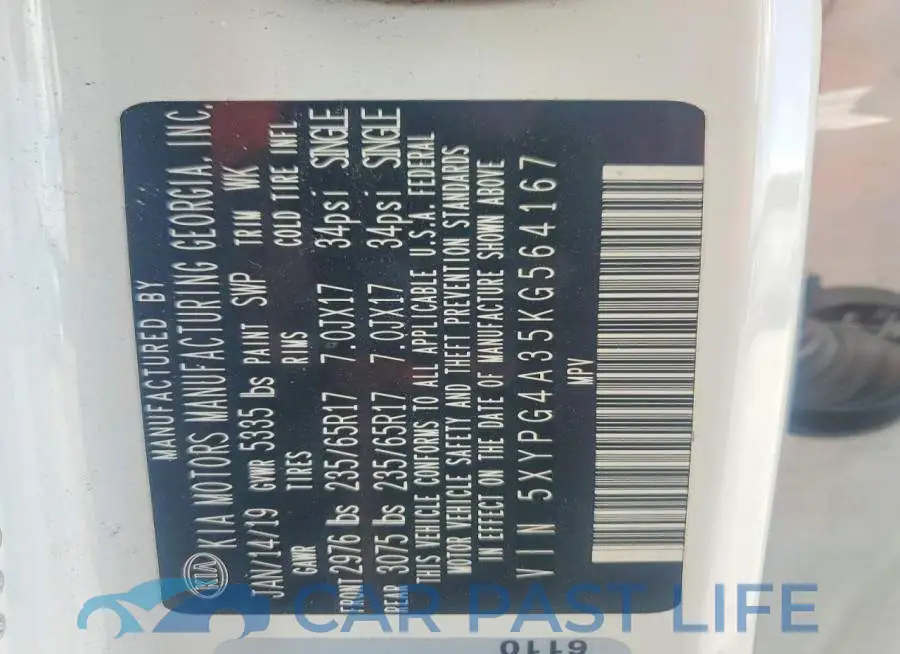 5XYPG4A35KG564167# 14