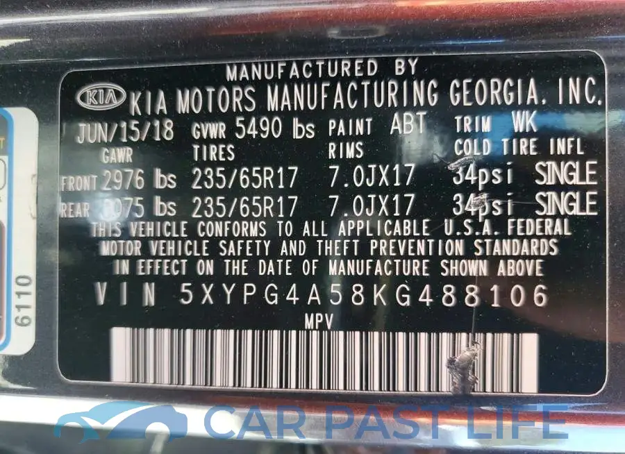 5XYPG4A58KG488106# 14