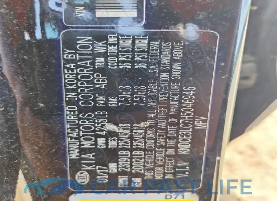 KNDCE3LC7H5046946# 13