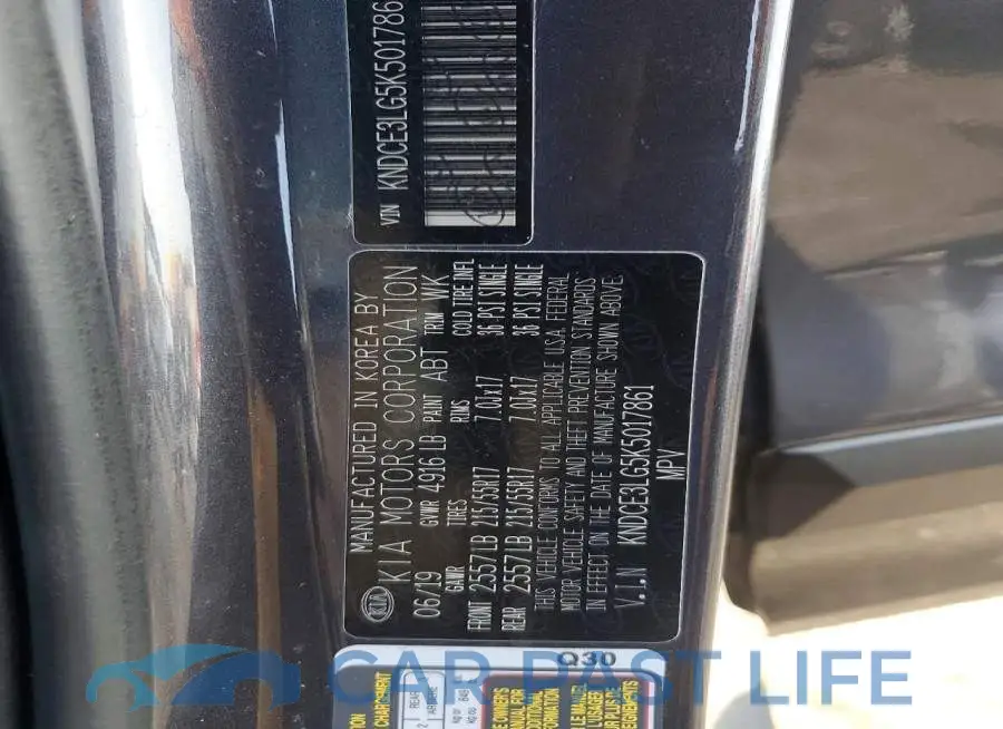 KNDCE3LG5K5017861# 13