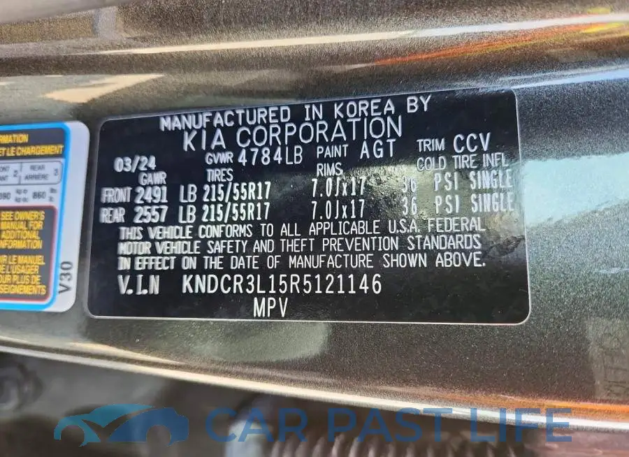 KNDCR3L15R5121146# 12