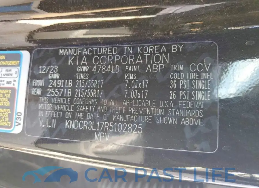 KNDCR3L17R5102825# 13