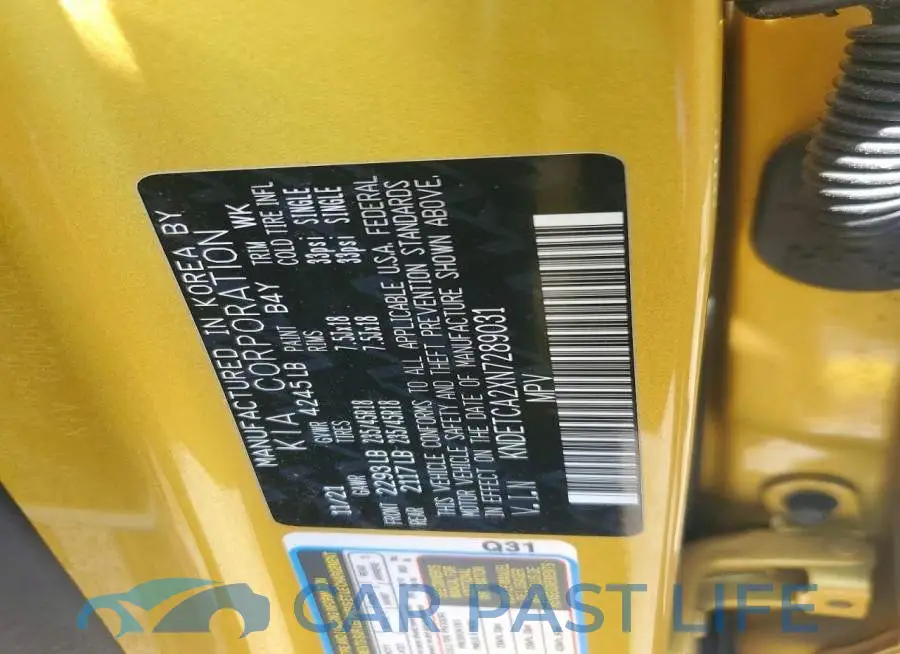 KNDETCA2XN7289031# 13