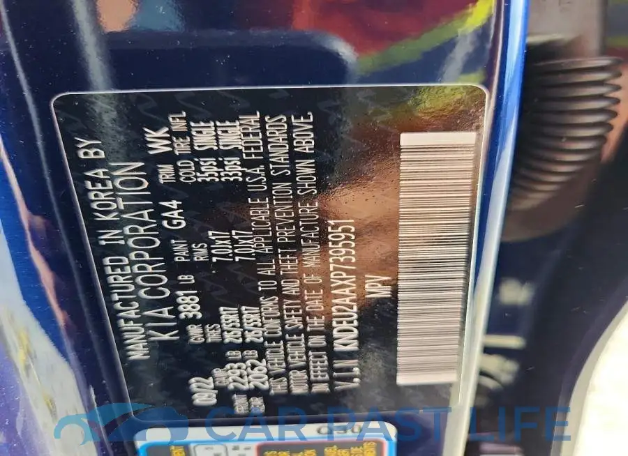 KNDEU2AAXP7395951# 14