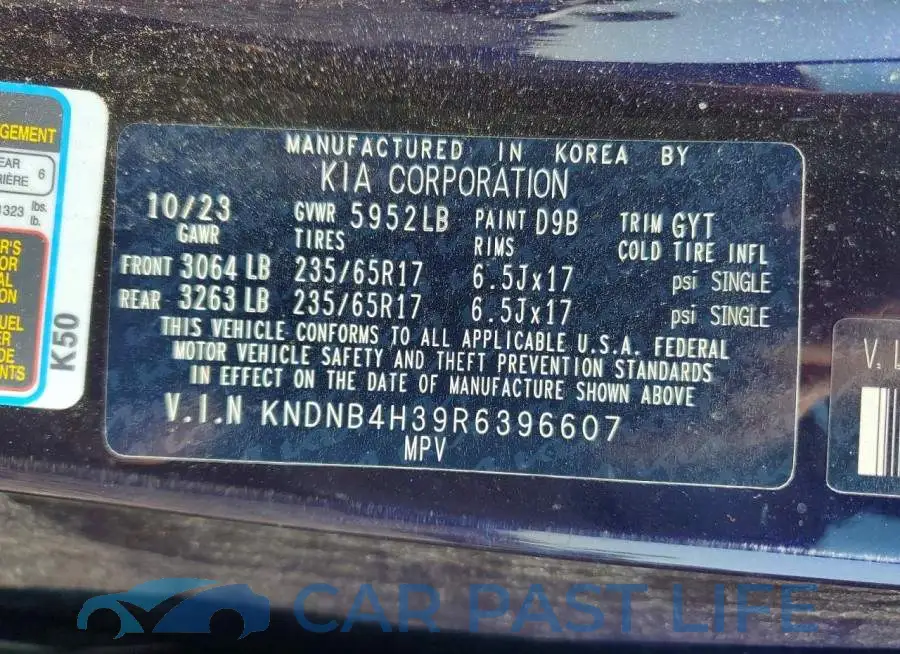 KNDNB4H39R6396607# 14