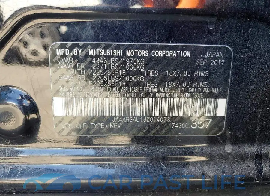 JA4AR3AU1JZ014073# 14
