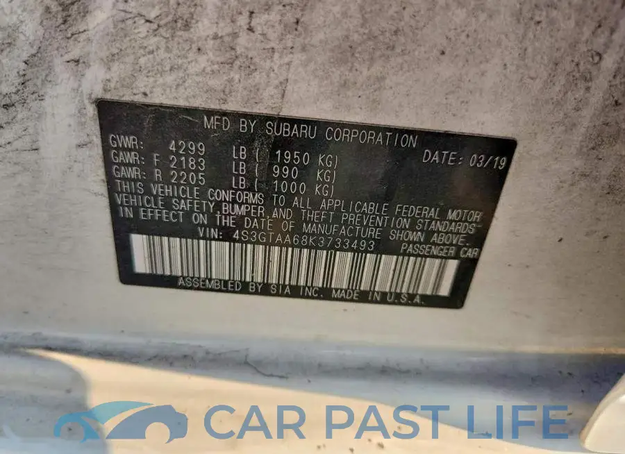 4S3GTAA68K3733493# 12