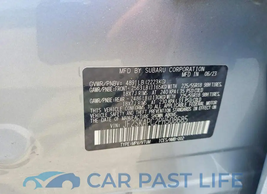 JF2SKAPC2PH508685# 13