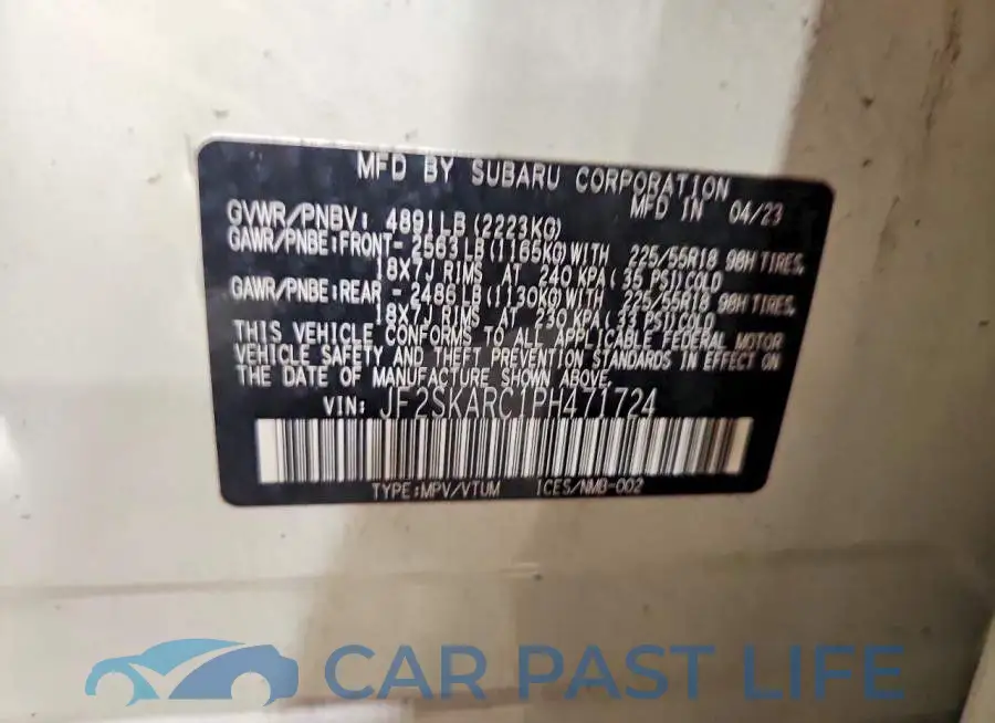 JF2SKARC1PH471724# 14