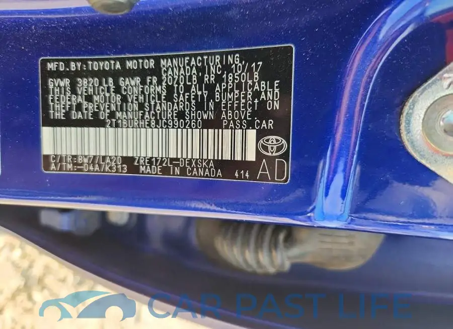 2T1BURHE8JC990260# 13
