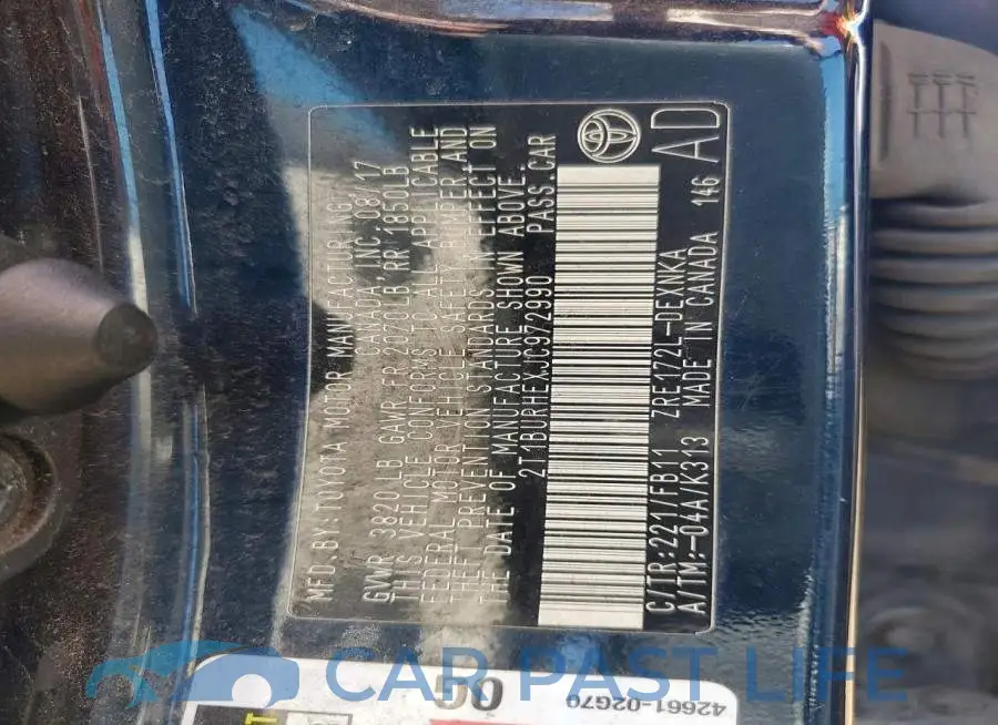 2T1BURHEXJC972990# 12