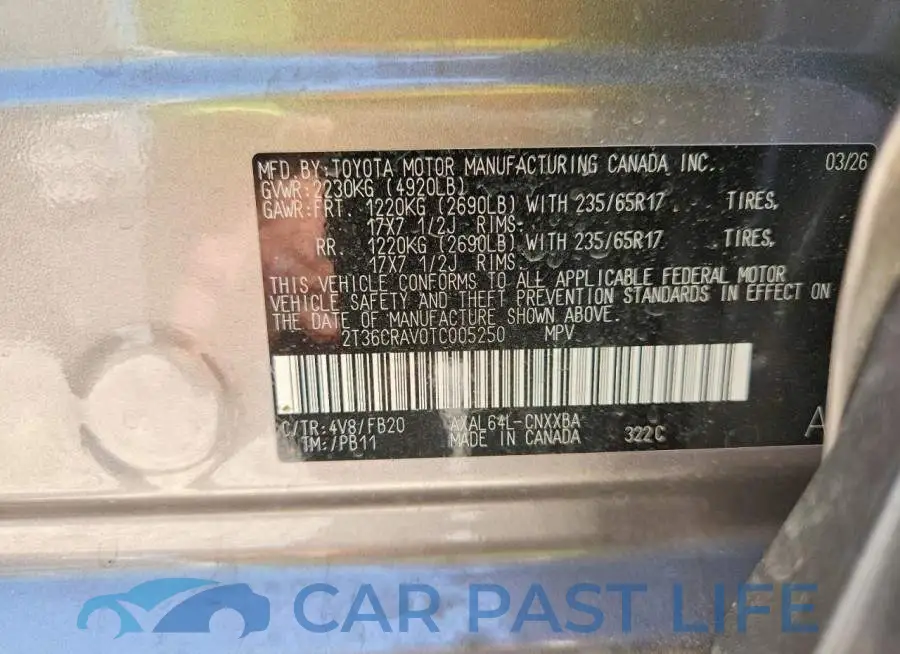 2T36CRAV0TC005250# 13