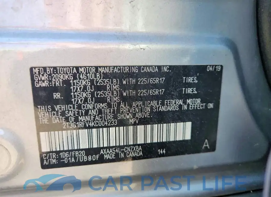 2T3G1RFV4KC004233# 14