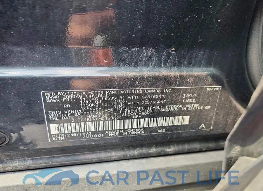 2T3G1RFV8MC153621# 13