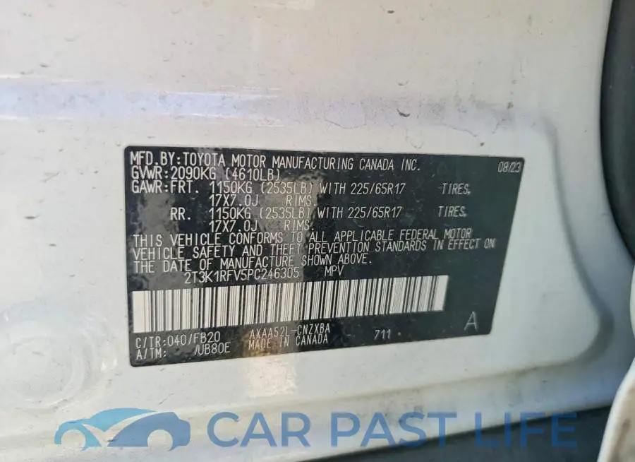 2T3K1RFV5PC246305# 13