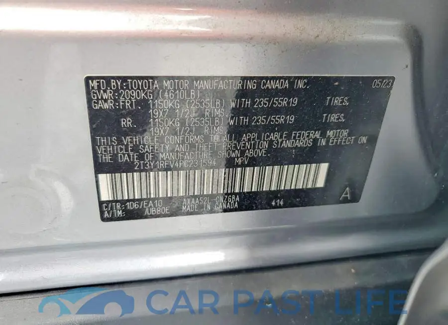 2T3Y1RFV4PC231594# 13