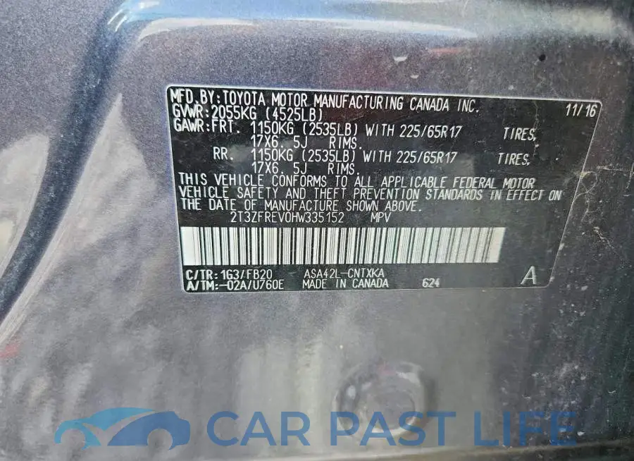 2T3ZFREV0HW335152# 13